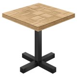 CC | Bistro Tafel | B: 80 x 80 cm | H 78 cm | Eikenhout | Onderstel: Zwart | Kolom: 8 x 8 cm