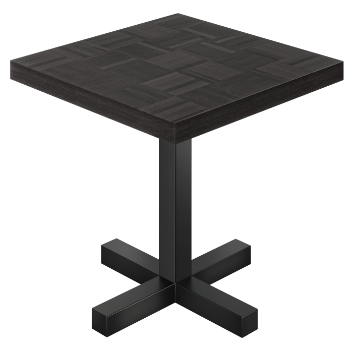 CC | Mesa de bistró | Ancho: 70 x 70 cm | Altura: 78 cm | Negro | Base: Negro | Sábila: 8 x 8 cm