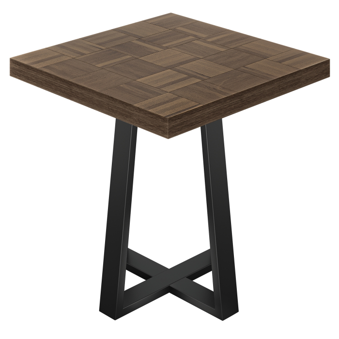 CCO | Bistro-pöytä | K: 80 x 80 cm | K 78 cm | Saksanpähkinä | Runko: Musta
