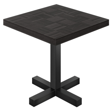 CC | Bistrobord | B:D 80 x 80 cm | H 78 cm | Svart | Stomme: Svart | Pelare: 6 x 6 cm