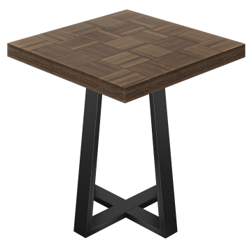 CCO | Bistropöytä | T: 80 x 80 cm | K 78 cm | Pähkinä | Runko: Musta
