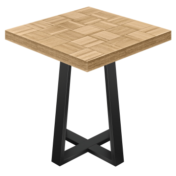 CCO | Mesa de bistro | Ancho: 80 x 80 cm | Alto: 78 cm | Roble | Base: Negro