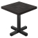 CC | Mesa de bistró | Ancho: 70 x 70 cm | Altura: 78 cm | Negro | Base: Negro | Sábila: 8 x 8 cm
