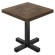 CC | Bistro-pöytä | H: 80 x 80 cm | Korkeus: 78 cm | Saksanpähkinä | Runko: Musta | Tynnyri: 8 x 8 c