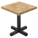 CC | Bistro Tafel | B: 80 x 80 cm | H 78 cm | Eikenhout | Onderstel: Zwart | Kolom: 8 x 8 cm