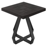 CD | Table Bistro | L:P 80 x 80 cm | H 78 cm | Noir | Structure : Noir