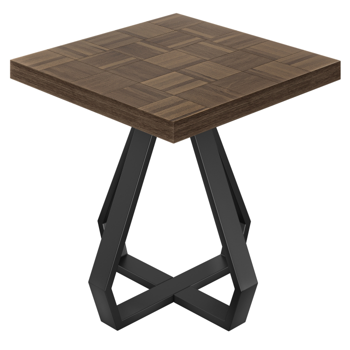 CD | Bistro Tisch | B:T 70 x 70 cm | H 78 cm | Walnuß | Gestell: Schwarz