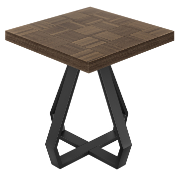CD | Bistro Tisch | B:T 70 x 70 cm | H 78 cm | Walnuß | Gestell: Schwarz