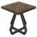 CD | Bistro Tisch | B:T 70 x 70 cm | H 78 cm | Walnuß | Gestell: Schwarz
