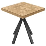 CEB | Bistrotafel | B: 70 x 70 cm | H: 78 cm | Eikenhout | Onderstel: Zwart