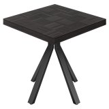 CEB | Bistro Tisch | B:T 70 x 70 cm | H 78 cm | Schwarz | Gestell: Schwarz