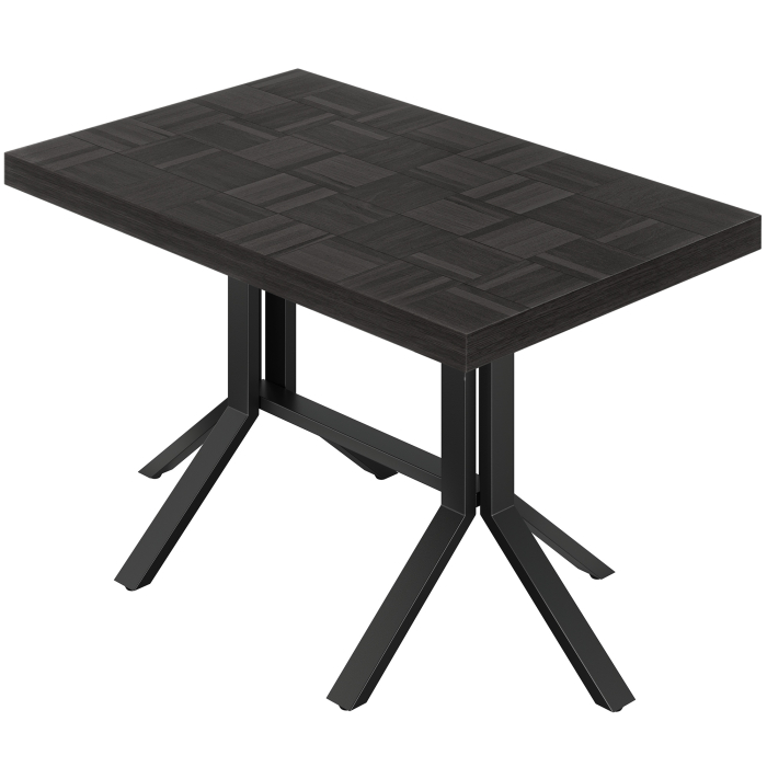 CE | Bistro Tisch | B:T 130 x 80 cm | H 78 cm | Schwarz | Gestell: Schwarz