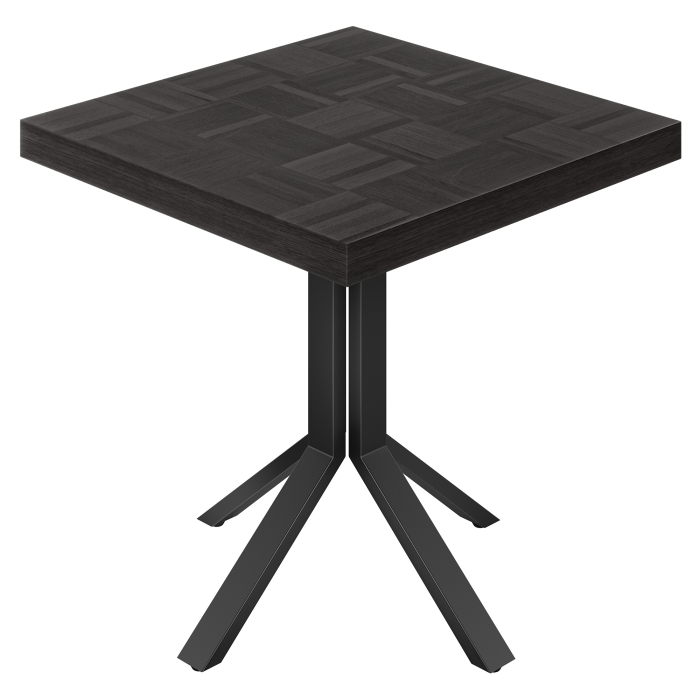 CE | Table de bistrot | L: 70 x 70 cm | H: 78 cm | Noir | Structure : Noir