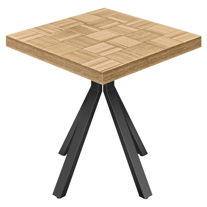 CEB | Bistro-pöytä | P: 80 x 80 cm | K: 78 cm | Tammi | Runko: Musta