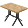 CE | Bistro Tisch | B:T 130 x 80 cm | H 78 cm | Eiche | Gestell: Schwarz