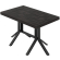 CE | Bistro Tisch | B:T 130 x 80 cm | H 78 cm | Schwarz | Gestell: Schwarz