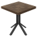 CE | Table de bistrot | L:P 70 x 70 cm | H 78 cm | Noyer | Structure : Noir