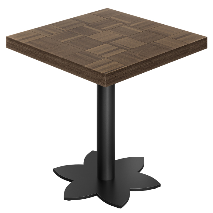 CL | Bistro-pöytä | T: 80 x 80 cm | K 78 cm | Pähkinä | Runko: Musta