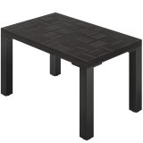 CM | Bistro Table | W: 130 x 80 cm | H: 78 cm | Black | Frame: Black