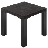 CM | Stół Bistro | Wymiar: B: 70 x 70 cm | W: 78 cm | Czarny | Podstawa: Czarna