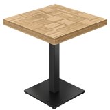 CM | Bistrobord | 80 x 80 cm | H 77 cm | Eg | Stel: Sort
