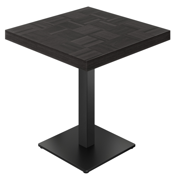 CM | Table de bistrot | 70 x 70 cm | H 77 cm | Noir | Structure : Noir