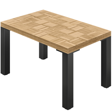 CM | Bistrotafel | B: 130 x 80 cm | H: 78 cm | Eikenhout | Onderstel: Zwart