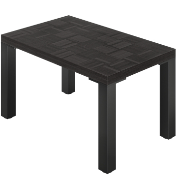 CM | Bistrotafel | B: 130 x 80 cm | H: 78 cm | Zwart | Poot: Zwart