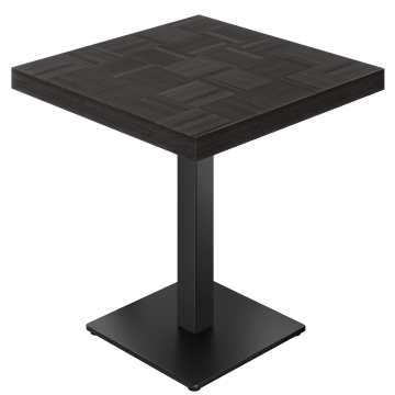 CM | Table de bistrot | 80 x 80 cm | H 77 cm | Noir | Structure : Noir