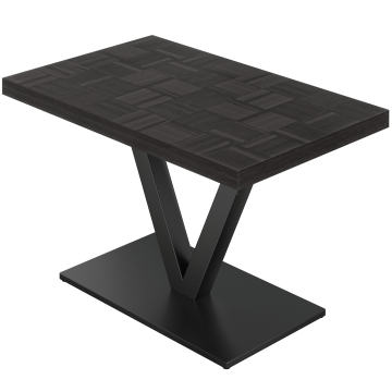 CMV | Bistro Tisch | B:T 130 x 80 cm | H 78 cm | Schwarz | Gestell: Schwarz | Gestell: 8 x 8 cm