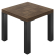 CM | Bistro-pöytä | B:70 x 70 cm | K:78 cm | Saksanpähkinä | Runko: Musta