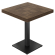 CM | Bistro Tisch | 70 x 70 cm | H 77 cm | Walnuß | Gestell: Schwarz