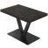 CMV | Bistro Tisch | B:T 120 x 70 cm | H 78 cm | Schwarz | Gestell: Schwarz | Gestell: 8 x 8 cm