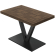 CMV | Bistro Tisch | B:T 120 x 70 cm | H 78 cm | Walnuß | Gestell: Schwarz | Gestell: 8 x 8 cm