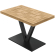 CMV | Bistro Tisch | B:T 130 x 80 cm | H 78 cm | Eiche | Gestell: Schwarz | Gestell: 8 x 8 cm