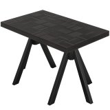 CO | Bistro Tisch | B:T 130 x 80 cm | H 78 cm | Schwarz | Gestell: Schwarz