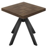 CO | Bistro Table | W: 70 x 70 cm | H: 78 cm | Walnut | Frame: Black