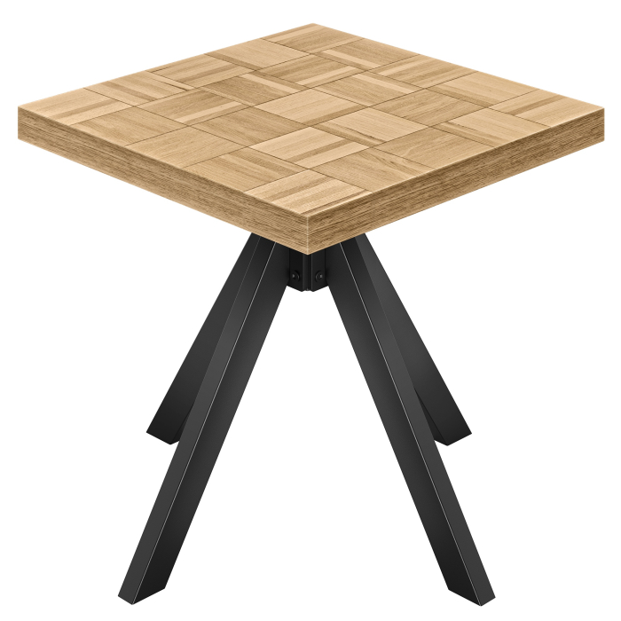 CO | Bistro Tisch | B:T 80 x 80 cm | H 78 cm | Eiche | Gestell: Schwarz