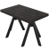 CO | Table de bistrot | L:P 130 x 80 cm | H 78 cm | Noir | Structure : Noir
