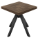 CO | Bistro Tisch | B:T 70 x 70 cm | H 78 cm | Walnuß | Gestell: Schwarz