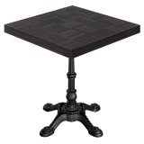 CP | Tavolo Bistro | L: 70 x 70 cm | H 78 cm | Nero | Struttura: Nero
