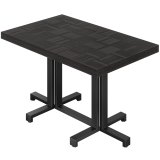 CPA | Bistro Tisch | B:T 130 x 80 cm | H 78 cm | Schwarz | Gestell: Schwarz