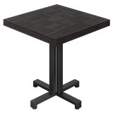 CPA | Table de bistrot | L:P 80 x 80 cm | H 78 cm | Noir | Piètement : Noir
