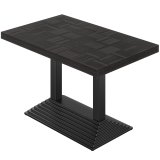 CPY | Bistro Tisch | B:T 130 x 80 cm | H 82 cm | Schwarz | Gestell: Schwarz | Säule: 8 x 8 cm