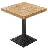 CPY | Tavolo Bistro | L: 80 x 80 cm | H 82 cm | Rovere | Struttura: Nero
