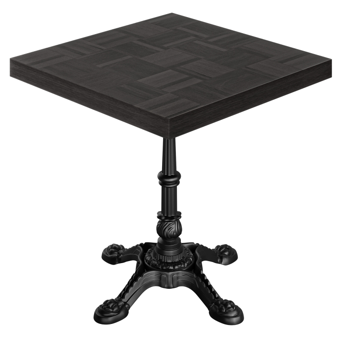 CP | Bistro Tisch | B:T 70 x 70 cm | H 78 cm | Schwarz | Gestell: Schwarz