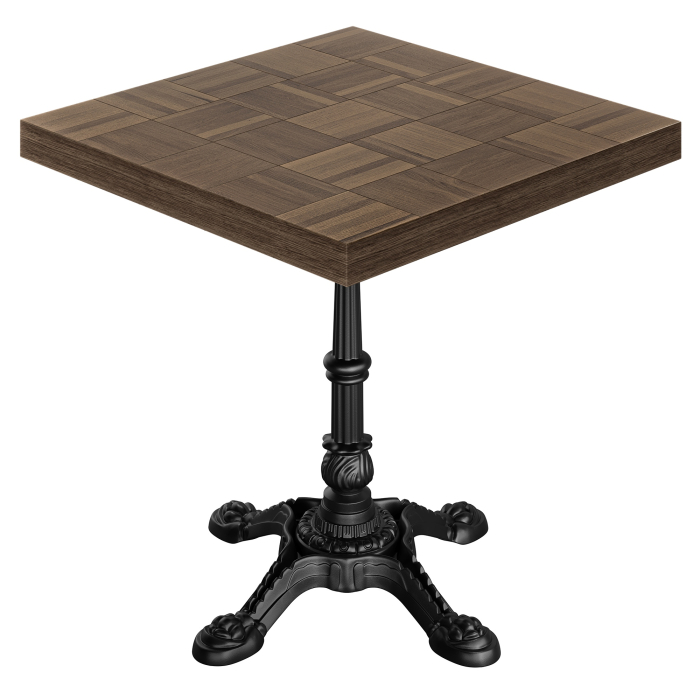 CP | Tavolo Bistro | B:T 80 x 80 cm | H 78 cm | Noce | Struttura: Nero