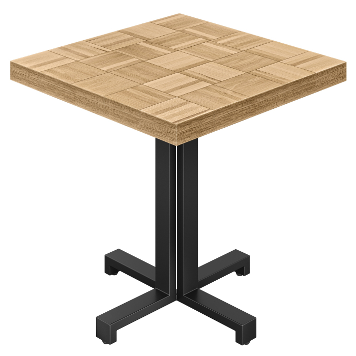 CPA | Bistro Tisch | B:T 70 x 70 cm | H 78 cm | Eiche | Gestell: Schwarz