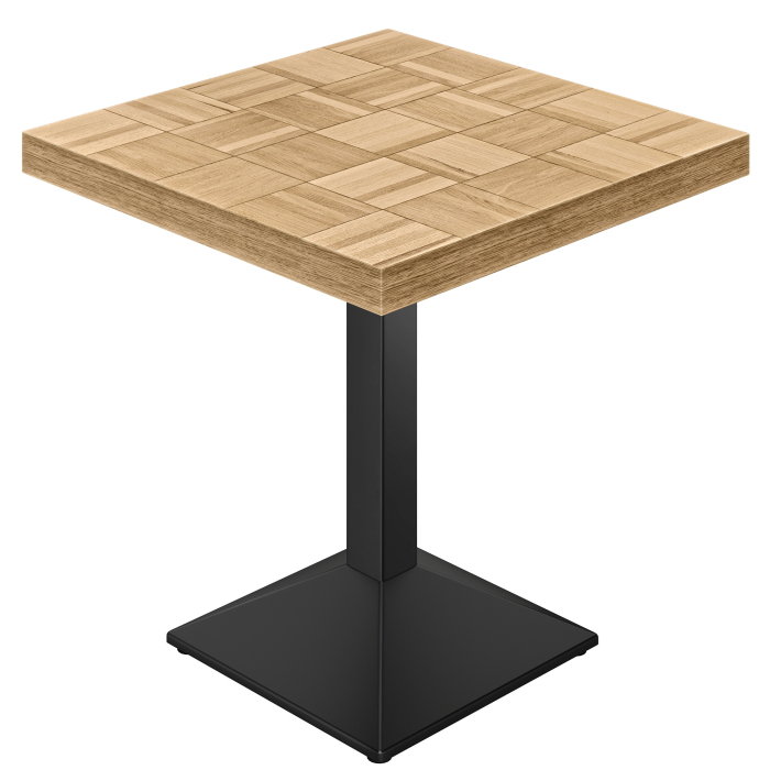 CPL | Bistro-pöytä | B: 70 x 70 cm | K: 82 cm | Tammi | Jalka: Musta