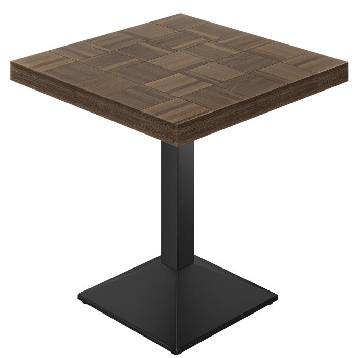 CPL | Bistro-pöytä | K: 70 x 70 cm | K 82 cm | Walnüsse | Runko: Musta